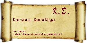 Karassi Dorottya névjegykártya